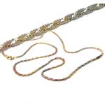Corrente de ouro 18k - Transa 3 cores - Feminia - 45 cm Corrente de ouro 18k - Transa 3 cores - Feminia - 45 cm