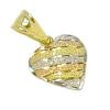 Coração em ouro amarelo, branco e vermelho 18k - 2CRO0038 Coração em ouro amarelo, branco e vermelho 18k - 2CRO0038