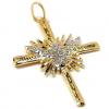 Cruz de ouro 18k com brilhantes