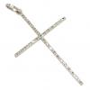 Cruz de ouro branco 18k com brilhantes de diamante -