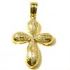 Crucifixo em ouro amarelo 18k com brilhantes Crucifixo em ouro amarelo 18k com brilhantes