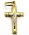 Pingente em cruz de ouro 18k - Cristo Crucificado