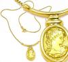 Gargantilha em ouro amarelo 18k - Feminina - Pingente camaféu Gargantilha em ouro amarelo 18k - Feminina - Pingente camaféu