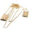Escapul�rio em ouro amarelo 18k - Curto com fecho