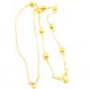 Gargantilha em ouro amarelo 18k - Feminina - Pomba com Bola fosca e lisa Gargantilha em ouro amarelo 18k - Feminina - Pomba com Bola fosca e lisa