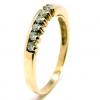Meia alian�a de brilhantes em ouro 18k