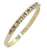 Meia aliança de brilhantes em ouro amarelo 18k - 2MAB0014 Meia aliança de brilhantes em ouro amarelo 18k - 2MAB0014