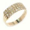 Meia alian�a de brilhantes em ouro 18k