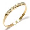 Meia alian�a de brilhantes em ouro 18k