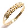 Meia alian�a de brilhantes em ouro 18k