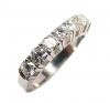 Meia alian�a de brilhantes em ouro branco 18k