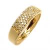 Meia alian�a de brilhantes em ouro amarelo 18k