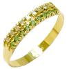 Meia Alian�a em ouro 18k com pedras preciosas