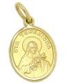 Medalha de Santa Terezinha em ouro 18k