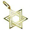 Estrela de Davi em ouro amarelo 18k - Grande Dupla Estrela de Davi em ouro amarelo 18k - Grande Dupla