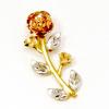 Pingente em ouro 18k - Rosa vermelha filigrana Pingente em ouro 18k - Rosa vermelha filigrana