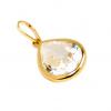 Pingente em ouro 18k com zirconia em forma de gota