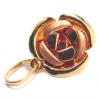 Pingente ouro amarelo e vermelho 18k - Bot�o de Rosa