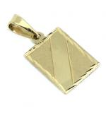 Pingente em ouro amarelo 18k - Placa fosca - 2PIO0415