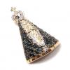 Pingente em ouro amarelo 18k com safiras - N. Sra. Aparecida Pingente em ouro amarelo 18k com safiras - N. Sra. Aparecida