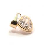 Pingente em ouro 18k com zirconia - Coração - 2PIZ0027 Pingente em ouro 18k com zirconia - Coração - 2PIZ0027