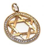 Pingente em ouro 18k com zirconia - Estrela de Davi Pingente em ouro 18k com zirconia - Estrela de Davi