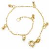 Pulseira de bolinhas infantil em ouro 18k