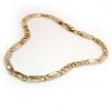 Pulseira de ouro amarelo 18k - Mod. cadeado achatado