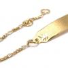 Pulseira de chapa em ouro amarelo 18k