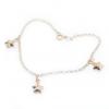 Pulseira infantil em ouro 18k-Elo portuguese/pingent