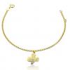 Pulseira ouro 18k - Elos portugueses, pingente abelha