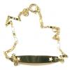 Pulseira feminina com chapa em ouro 18k para criança Pulseira feminina com chapa em ouro 18k para criança