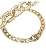 Pulseira masculina de ouro 18k - Elos trapezios maciços Pulseira masculina de ouro 18k - Elos trapezios maciços