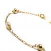Pulseira feminina infantil em ouro 18k com pérolas Pulseira feminina infantil em ouro 18k com pérolas