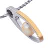 Pingente de a�o inox e ouro amarelo 18k - DUO