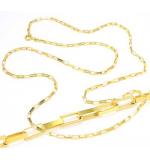 Corrente de ouro 18k - Elos quadrados - 60 cm - 2CLO0575 Corrente de ouro 18k - Elos quadrados - 60 cm - 2CLO0575