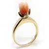 Anel em ouro amarelo 18k - Rosa de coral