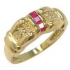Anel em ouro 18k com rubi e brilhantes