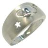 Anel em ouro branco 18k - Cometa, estrelas