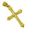 Crucifixo em ouro amarelo 18k com brilhantes