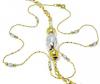 Gargantilha em ouro 18k com bolinhas em ouro branco