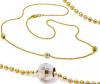 Gargantilha em ouro 18k com bolinhas em ouro branco