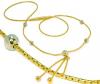 Gargantilha em ouro 18k com bolinhas em ouro branco