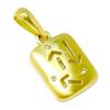 Pingente em ouro 18k com brilhantes- Fosco