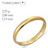 Alian�a de ouro 18k - Anat�mica-Pre�o unit�rio