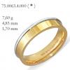 Alian�a em ouro branco e amarelo 18k - Unidade