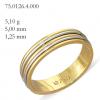 Alian�a em ouro branco e amarelo 18k - Unidade