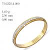 Alian�a de ouro branco e amarelo 18k - Unidade