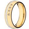 Alian�a ouro branco e amarelo 18k-Pr. unit�rio