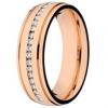 Alianca em ouro rosa 18k c/ brilhante-Unidade